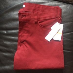 Slim fit Calvin Klein maroon pants 29x30